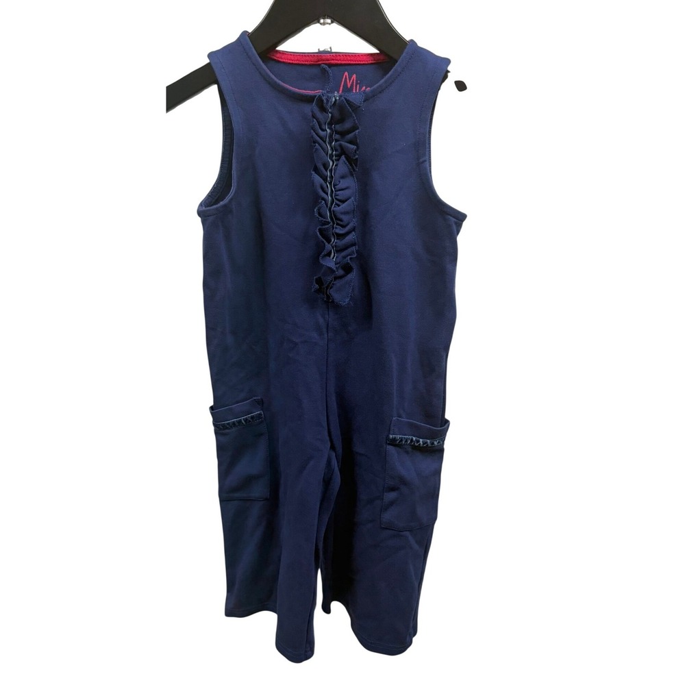 Mini Boden Little Girls 2-3T Navy Sleeveless Ruffle Wide Leg Jumpsuit